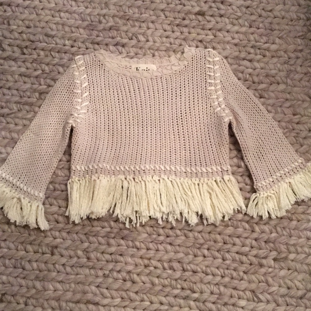 FOR LOVE & LEMONS KNITZ DENVER FRINGED PULLOVER